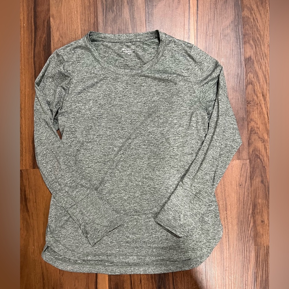 Athleta Charcoal Heathered Tee
